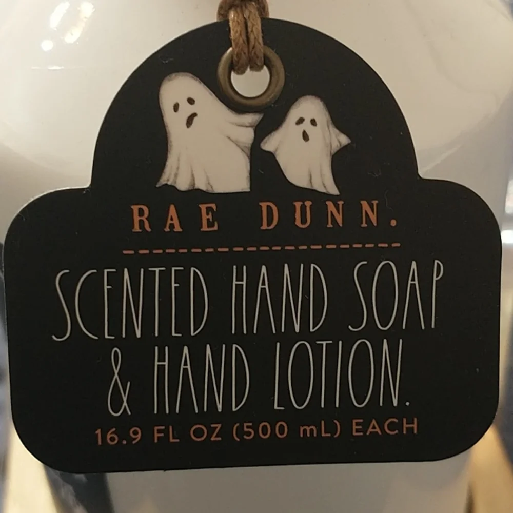 Set Rae Dunn hand soap and lotion